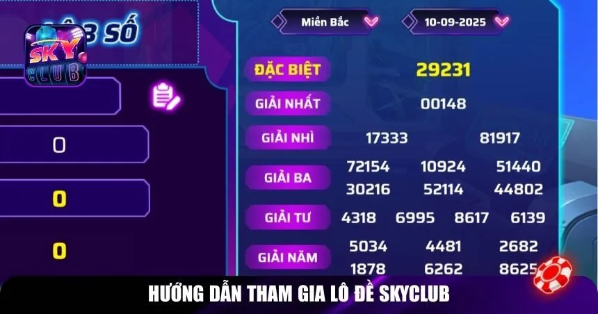 Hướng dẫn tham gia lô đề Skyclub