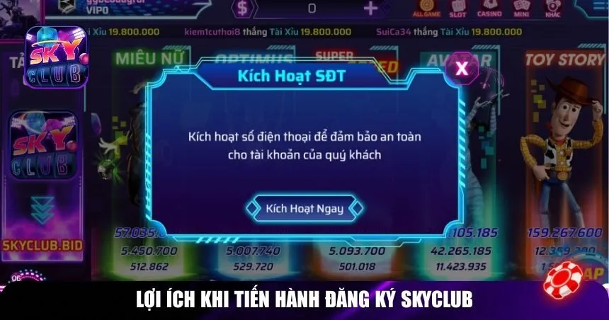Lợi ích khi tiến hành đăng ký Skyclub
