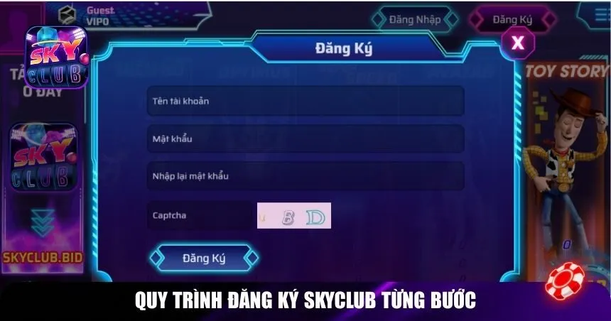 Quy trình đăng ký Skyclub từng bước