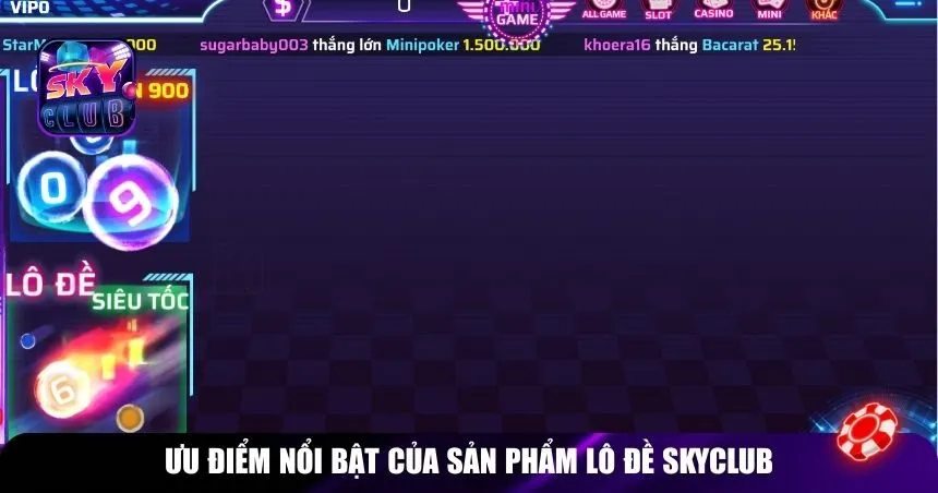Ưu điểm nổi bật của sản phẩm lô đề Skyclub